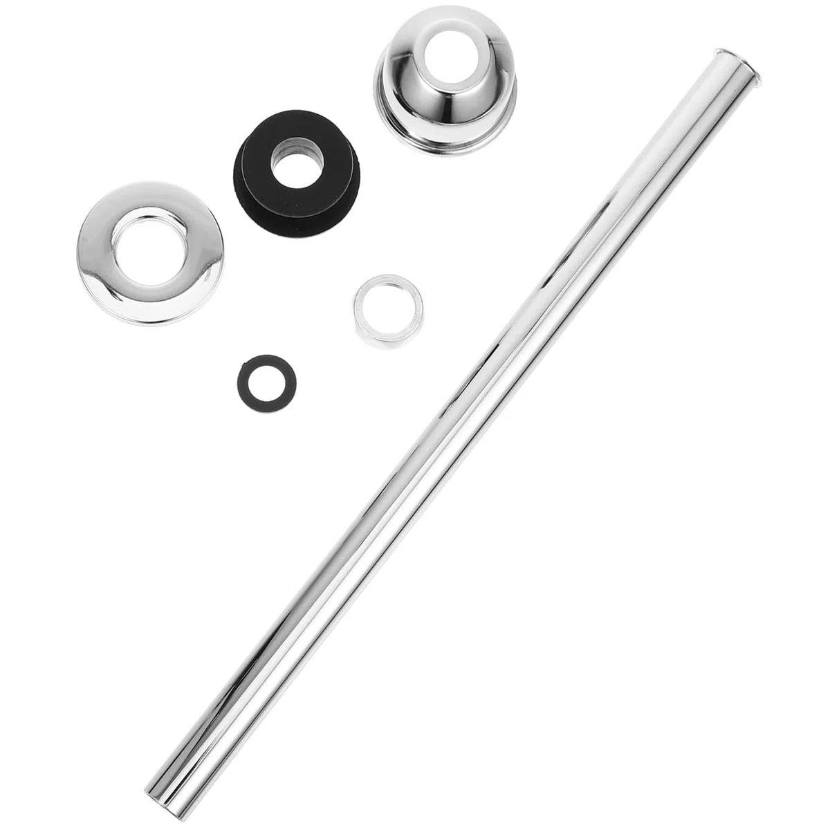 Urinal Zubehör Set Mit Geradem Urinalrohr 11.69In Dichtungsring Mutter Und Dekorativer Abdeckung Für Urinal Spülventil Ersatzteile Und Toilettenreparatur