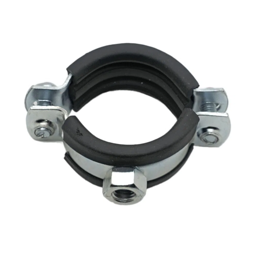 10x 48-53 mm Schraubrohrschellen Stahl Verzinkt Rohrschellen Schalldämmeinlagen